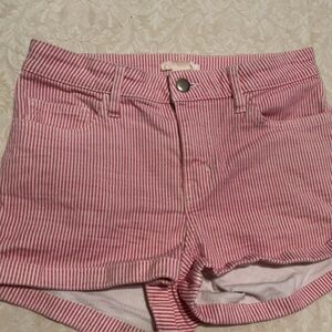 H&M red striped shorts SZ 2